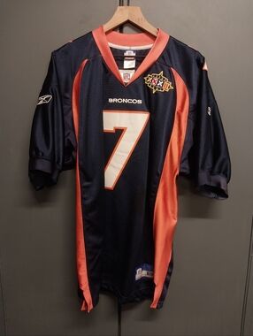 Reebok Authentic Denver Broncos John Elway Superbowl Patch XXXII Size 50